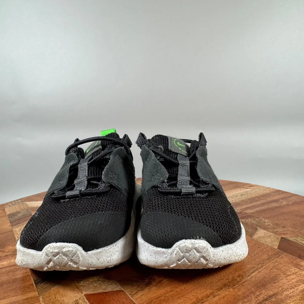 Nike Crater Impact Toddler Shoes Black Green Strike DB3553-001 Size 5C